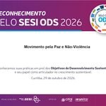 Londrina Pazeando Conquista mais um SELO SESI ODS em 2026