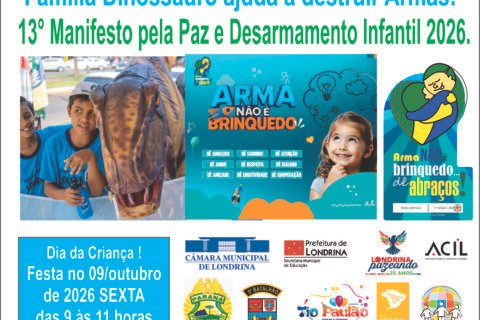 13° Manifesto pela Paz e Desarmamento Infantil 2026